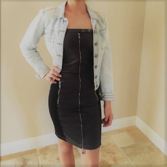 New Diesel Black Strapless Tube Dress - Picture 3 of 4